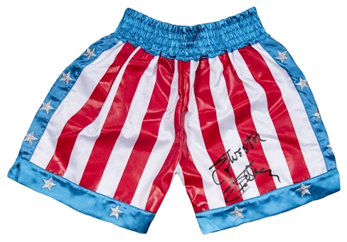 Sylvester Stallone Autographed "Rocky IV" Replica Trunks (PSA/DNA)